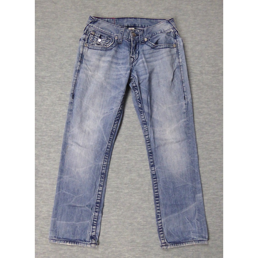 True Religion Joey Bootcut Jeans Womens 28 Blue World Tour 8